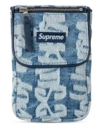 Supreme Being Clutch mit Jacquard-Logo Blau