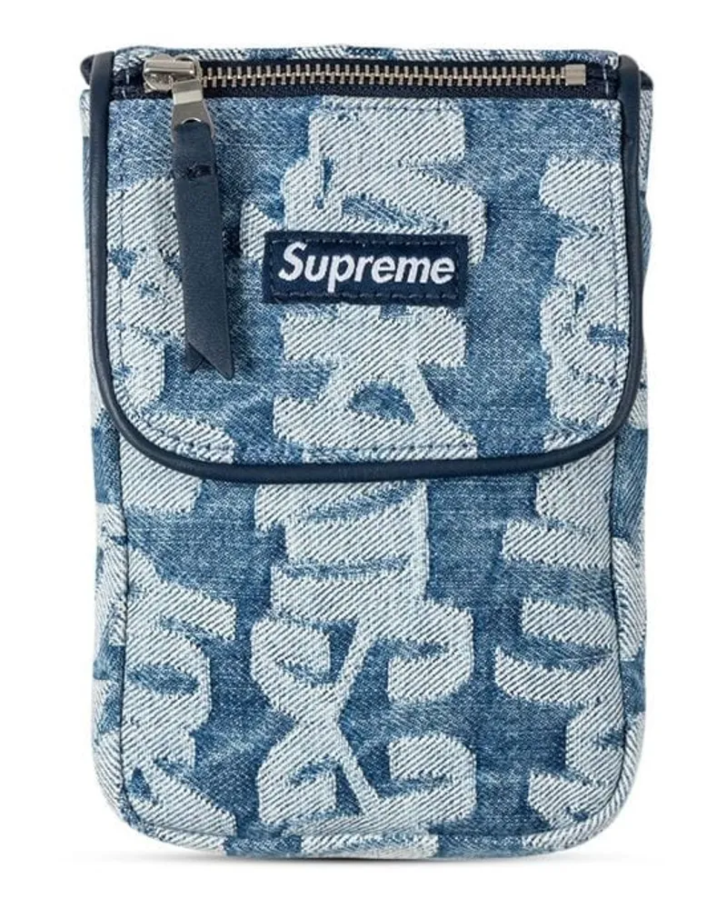 Supreme Being Clutch mit Jacquard-Logo - Blau Blau
