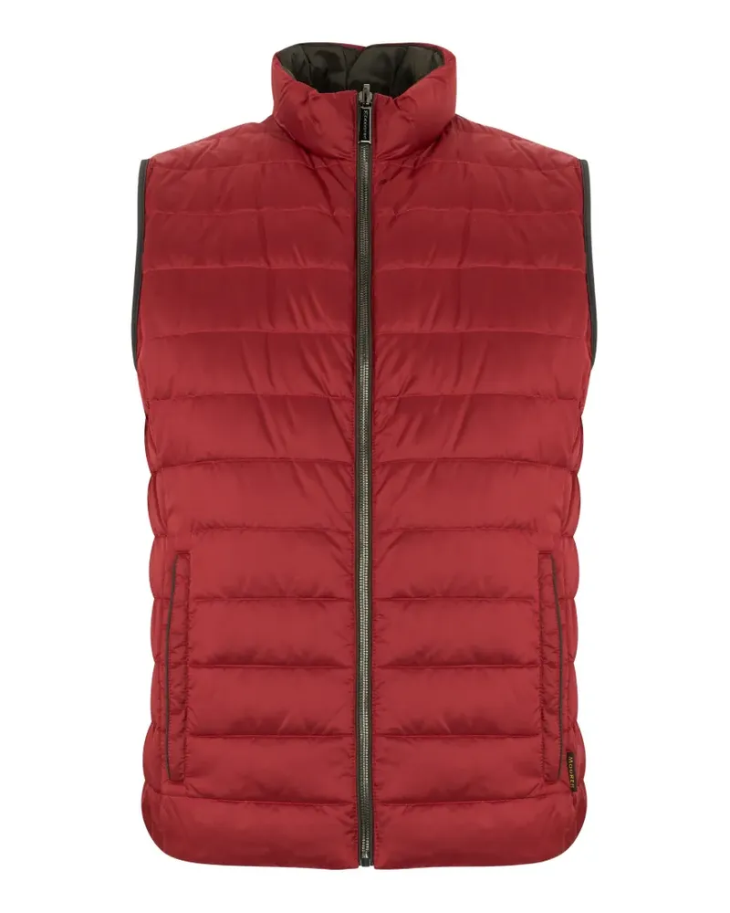 MOORER lightweight quilted zip-up gilet - Rot Rot
