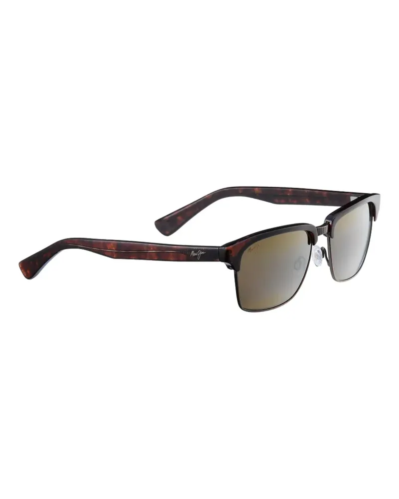 Maui Jim Kawika Sonnenbrille mit eckigem Gestell - Braun Braun