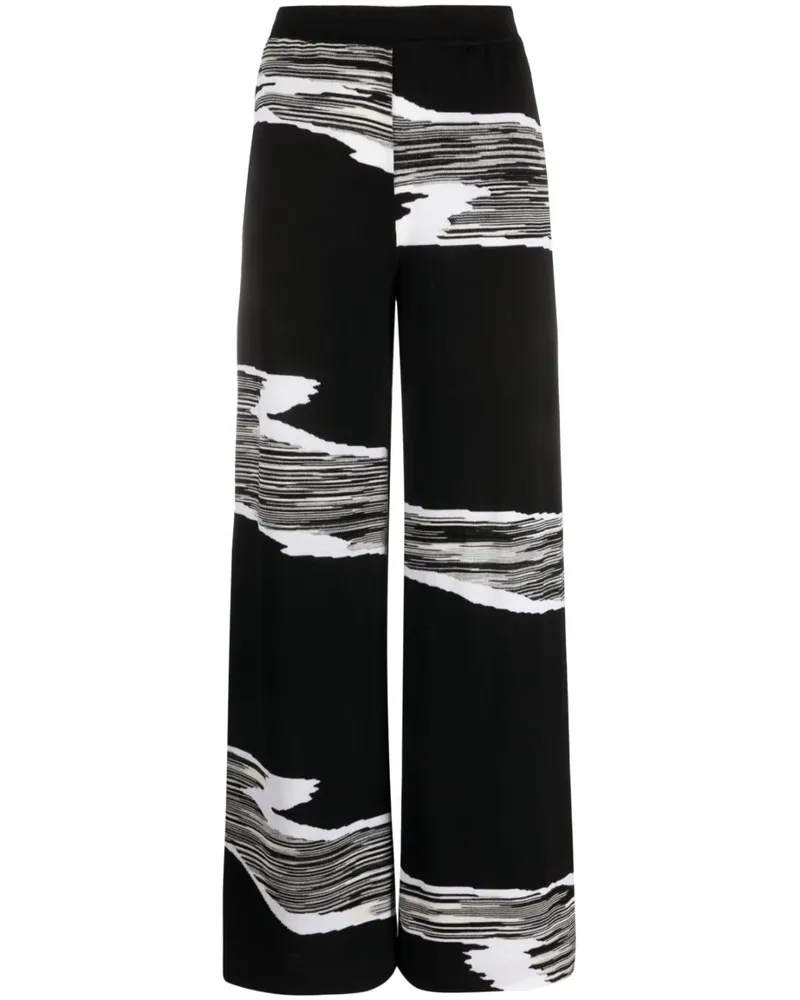 Missoni Weite Hose mit Slub-Print - Schwarz Schwarz