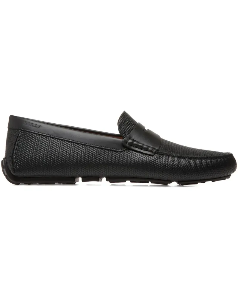 Bally Penny-Loafer mit Prägung - Schwarz Schwarz