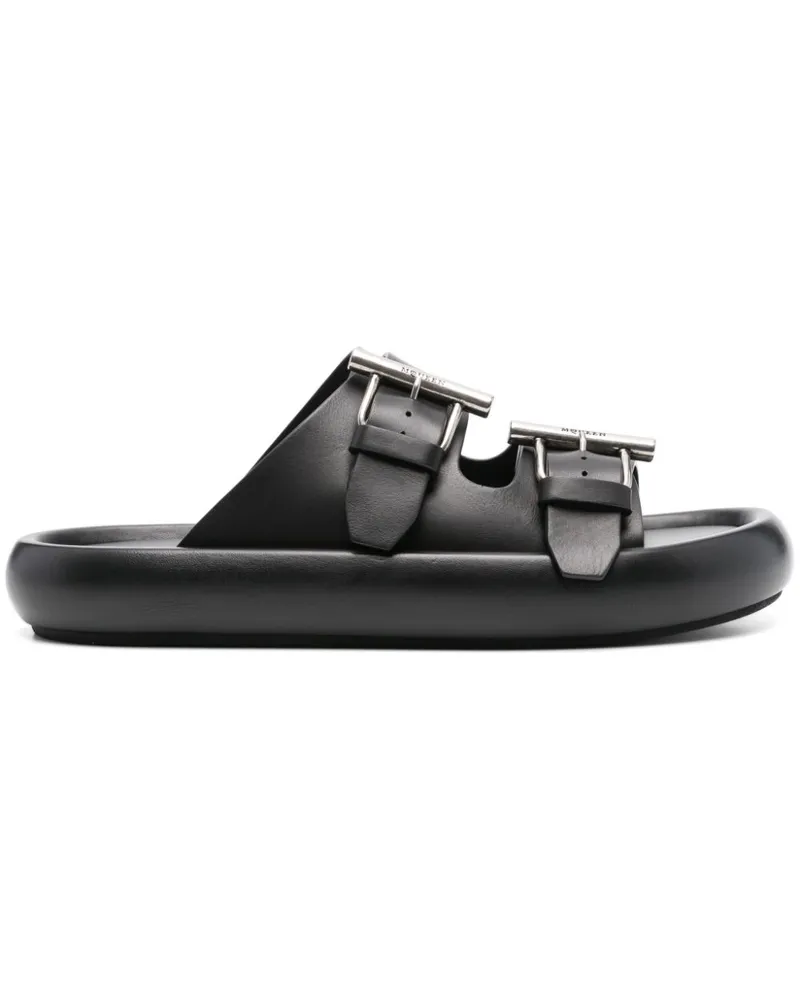 Alexander McQueen Sandalen aus Leder - Schwarz Schwarz