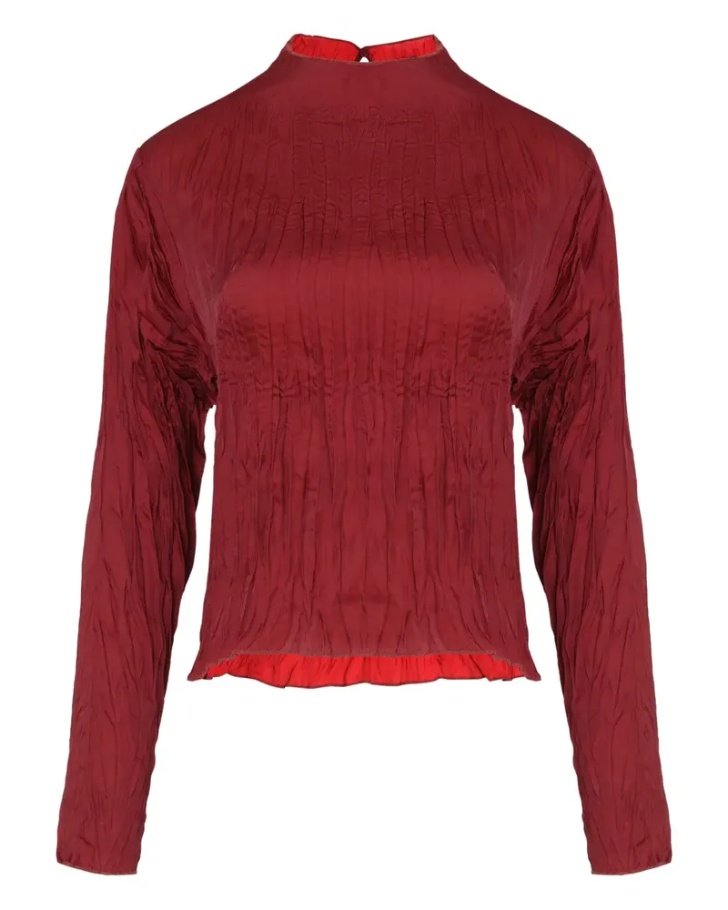 Osklen Langarmshirt in Knitteroptik - Rot Rot