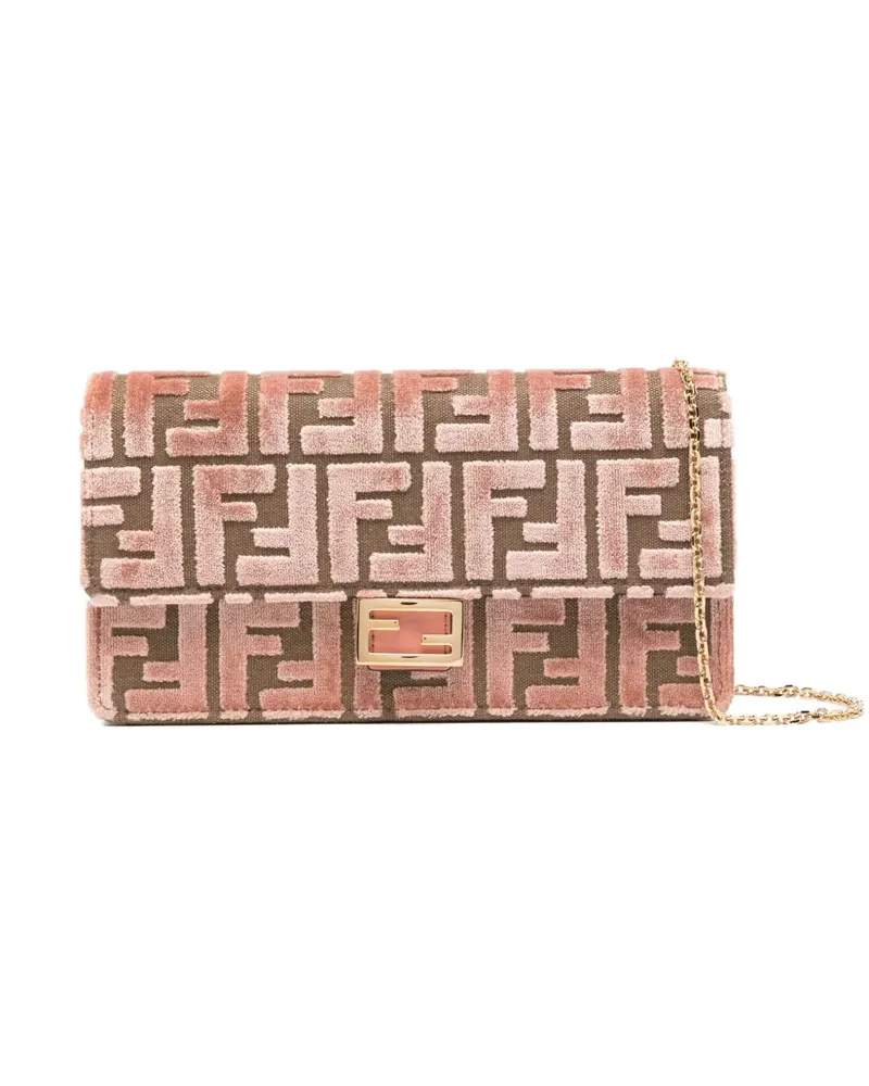 Fendi Baguette jacquard clutch bag - Rosa Rosa
