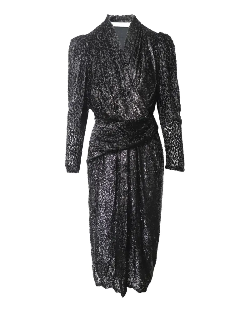 IRO Xonina draped midi dress - Schwarz Schwarz