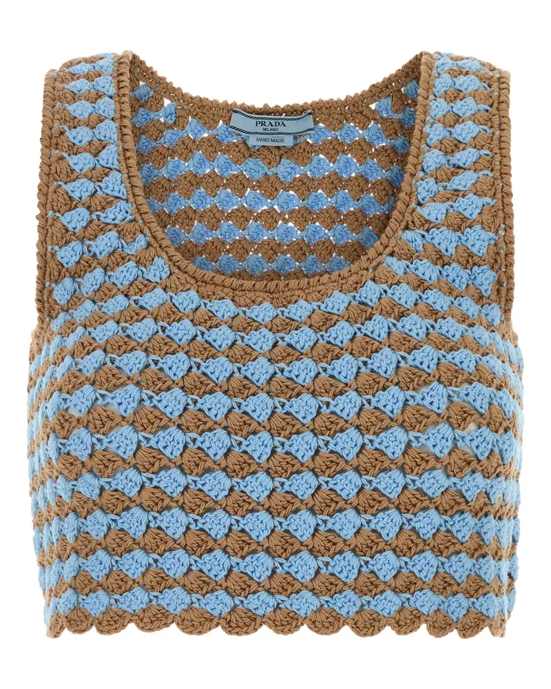Prada crochet-knit top - Blau Blau