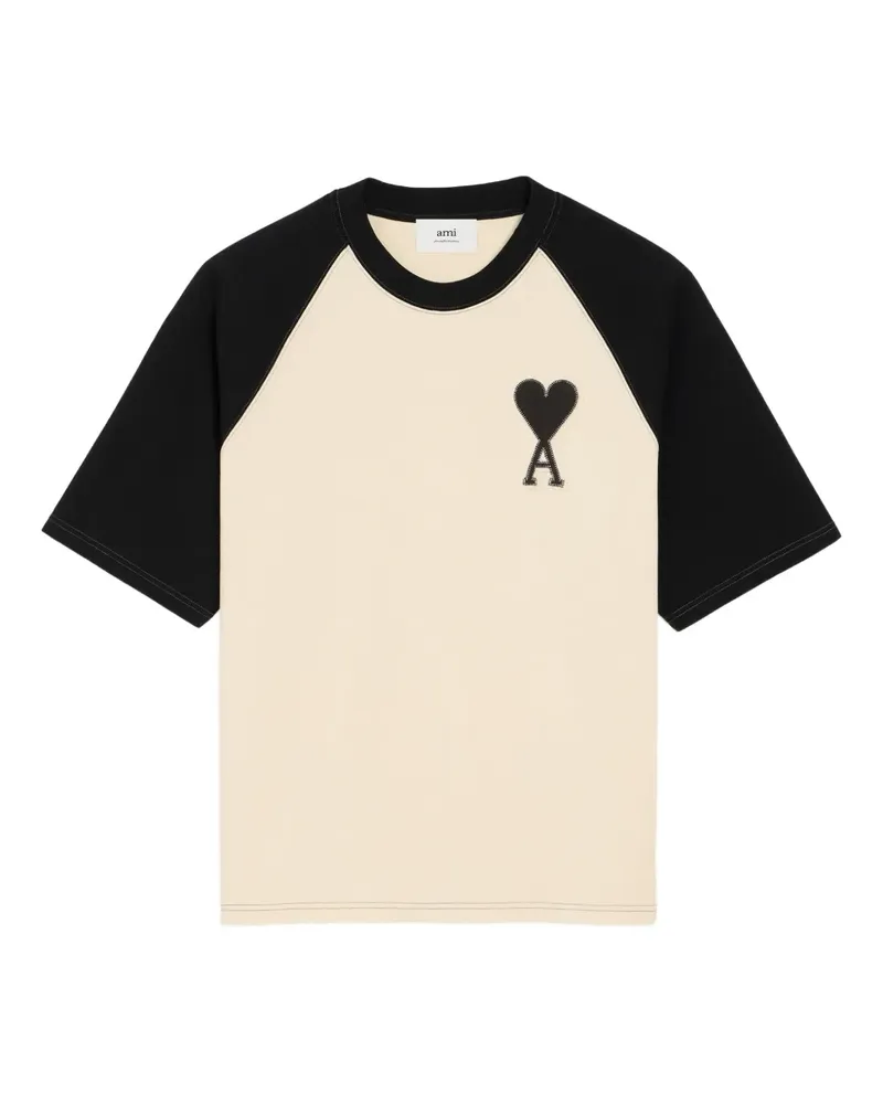 AMI Paris T-Shirt mit Ami de Coeur-Motiv - Schwarz Schwarz