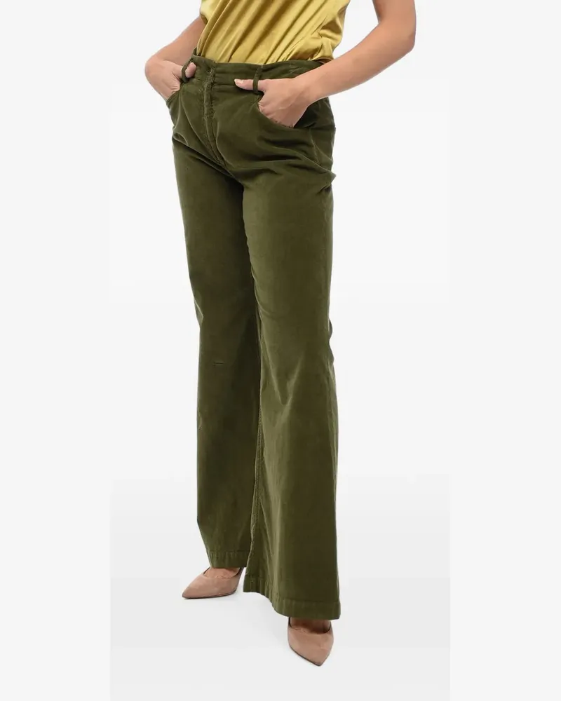 True Royal corduroy flared trousers - Grün Grün