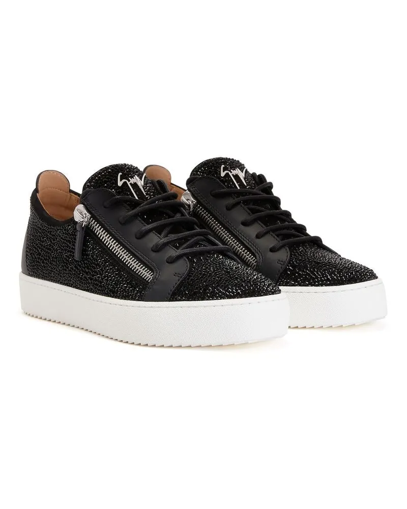Giuseppe Zanotti Frankie Sneakers mit Strass - Schwarz Schwarz