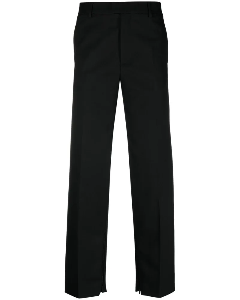 OFF-WHITE Klassische Hose mit Logo-Stickerei - Schwarz Schwarz