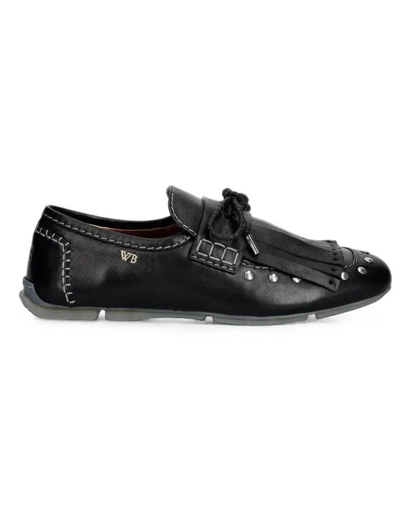 Wales Bonner Loafer mit Nieten und Fransen - Schwarz Schwarz