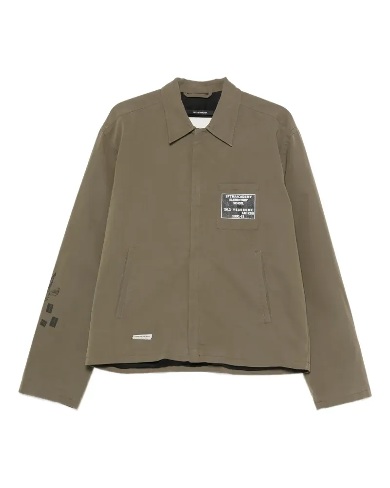 Song For The Mute logo-patch jacket - Grün Grün