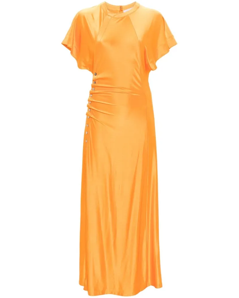 Paco Rabanne Maxikleid mit Raffungen - Orange Orange