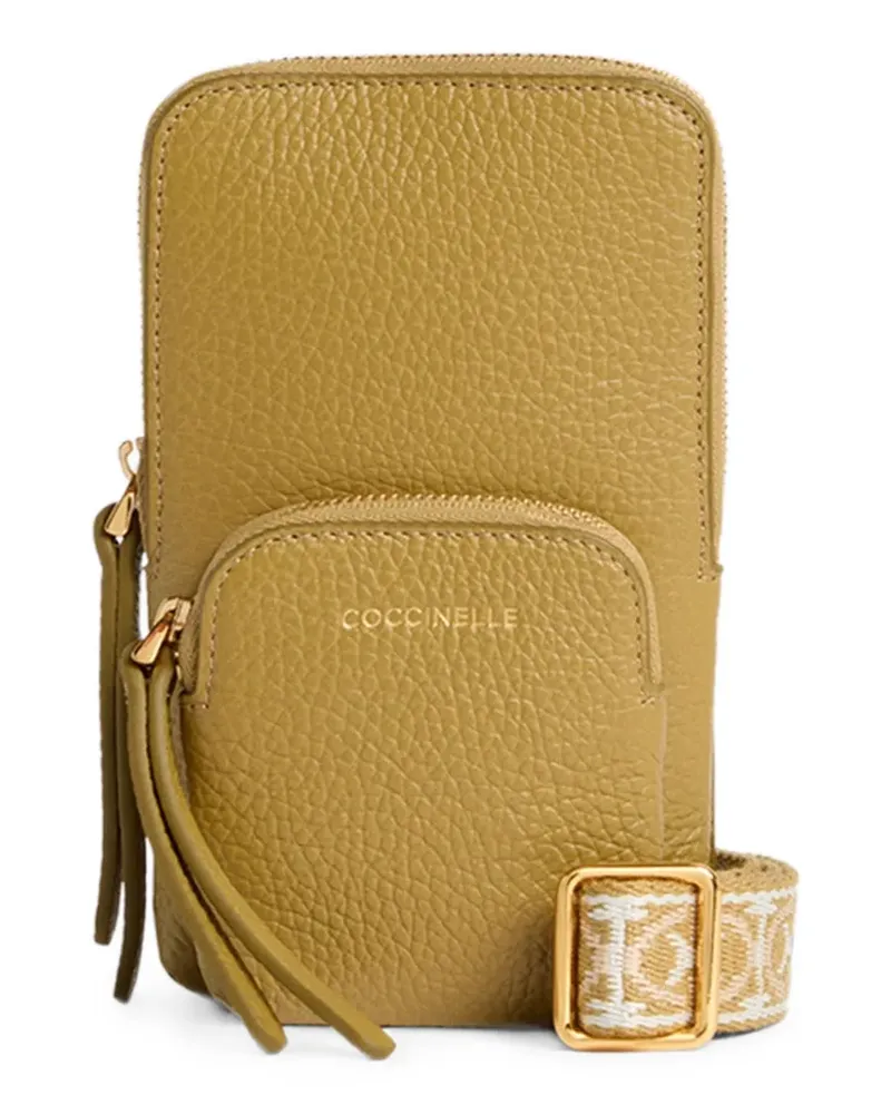 Coccinelle mini Pixie grained-leather phone bag - Grün Grün
