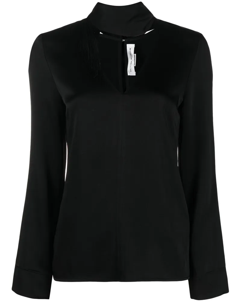 Victoria Beckham Bluse aus Satin - Schwarz Schwarz