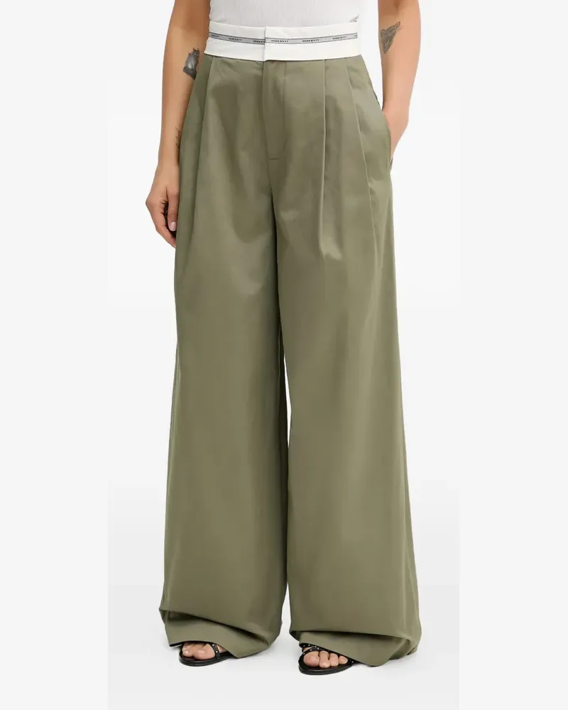 Miss Sixty pleated wide-leg trousers - Grün Grün