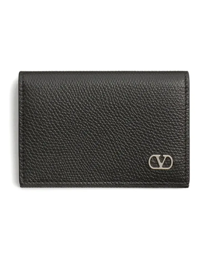 Valentino Garavani Portemonnaie aus strukturiertem Leder - Schwarz Schwarz