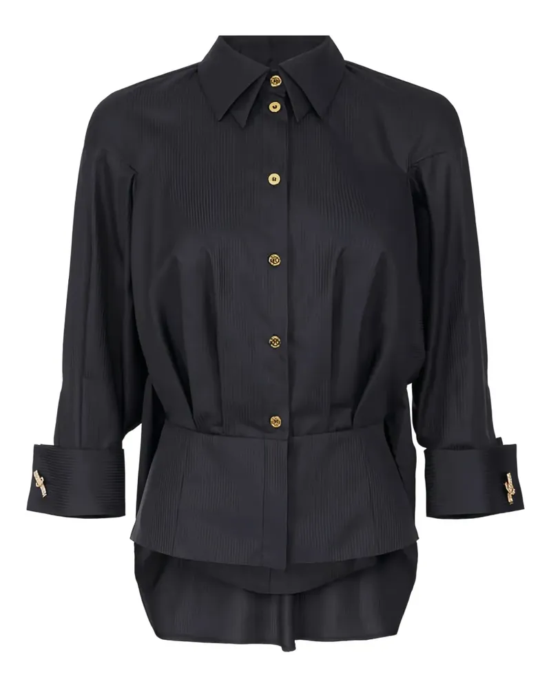 Elisabetta Franchi Hemd mit Jacquardmuster - Schwarz Schwarz