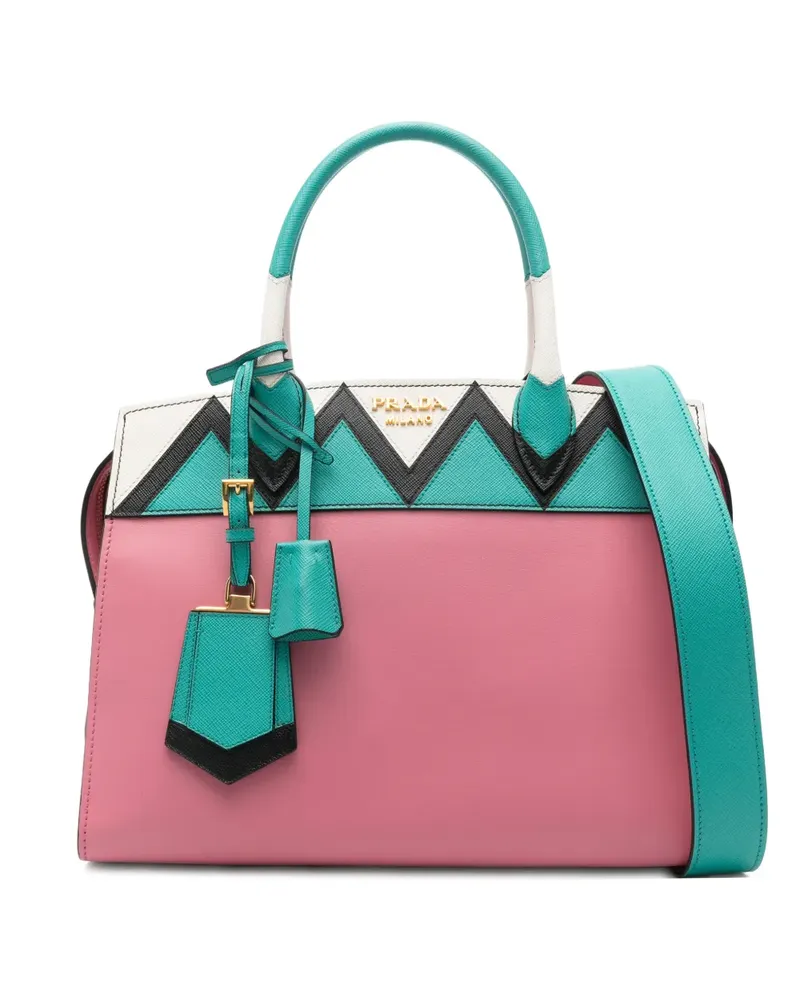 Prada padlock-detail tote bag - Rosa Rosa