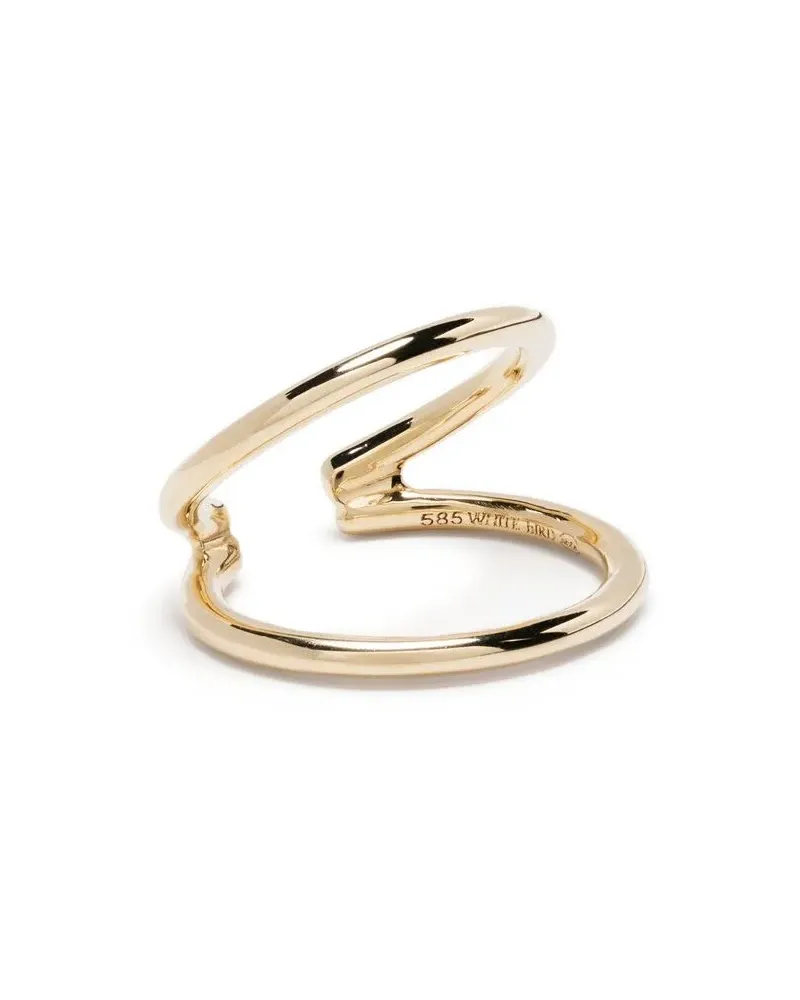 WHITE BIRD 14kt Ear Cuff aus Gelbgold Gold