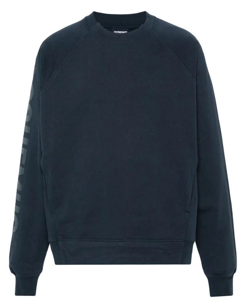 Jacquemus Le Sweatshirt Typo Oberteil mit Logo-Print - Blau Blau