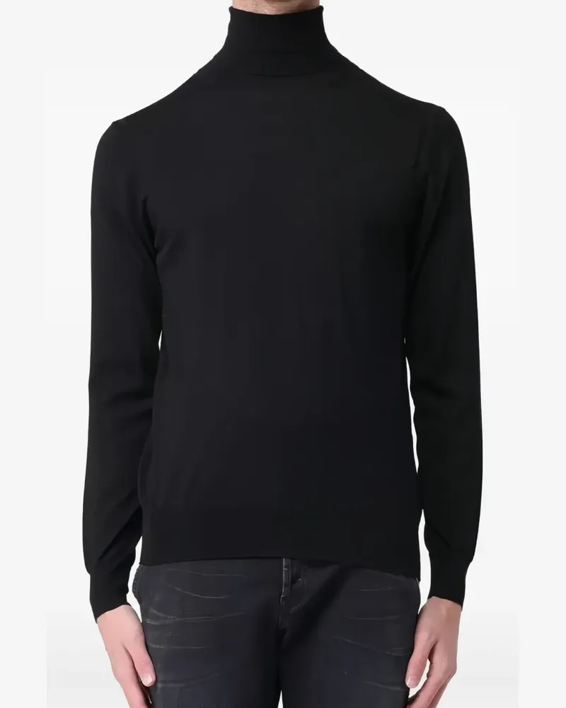Paolo Pecora Milano Pullover mit Rollkragen - Schwarz Schwarz
