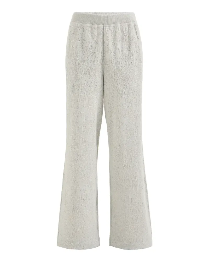 Brunello Cucinelli lace-flowers jersey track trousers in sparkling virgin wool and cashmere - Grau Grau