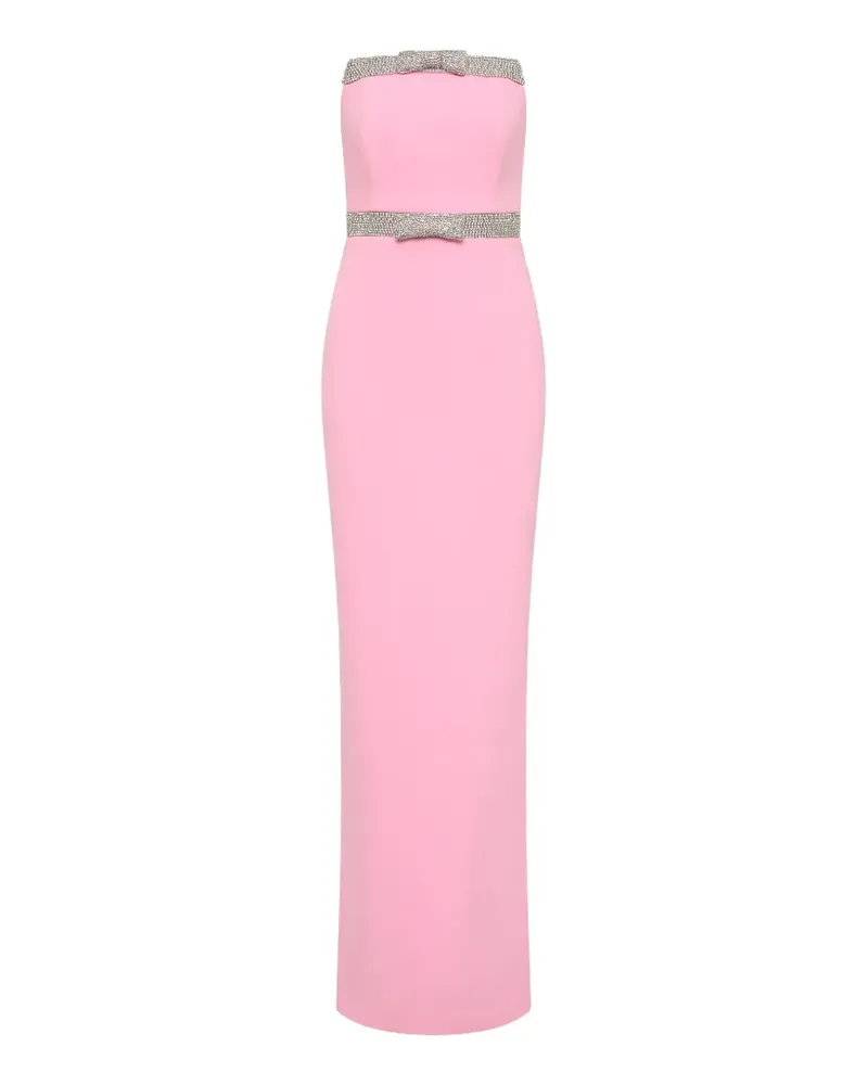 Rebecca Vallance Schulterfreies Precious Abendkleid mit Kristallen - Rosa Rosa