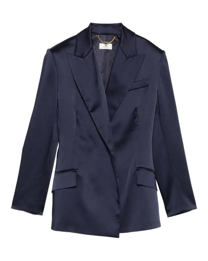 Elisabetta Franchi Blazer in Satinoptik - Blau Blau