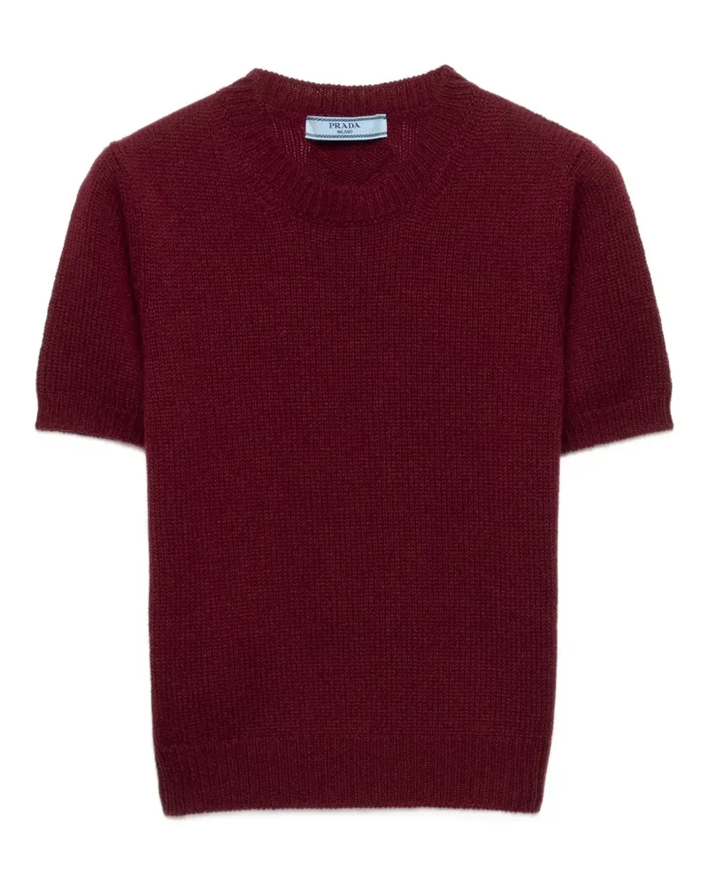 Prada Gerippter Kaschmirpullover - Rot Rot