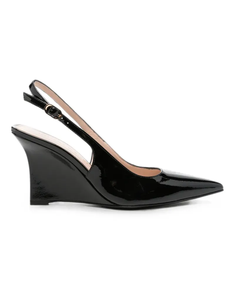 Stuart Weitzman wedge-heel slingback pumps - Schwarz Schwarz