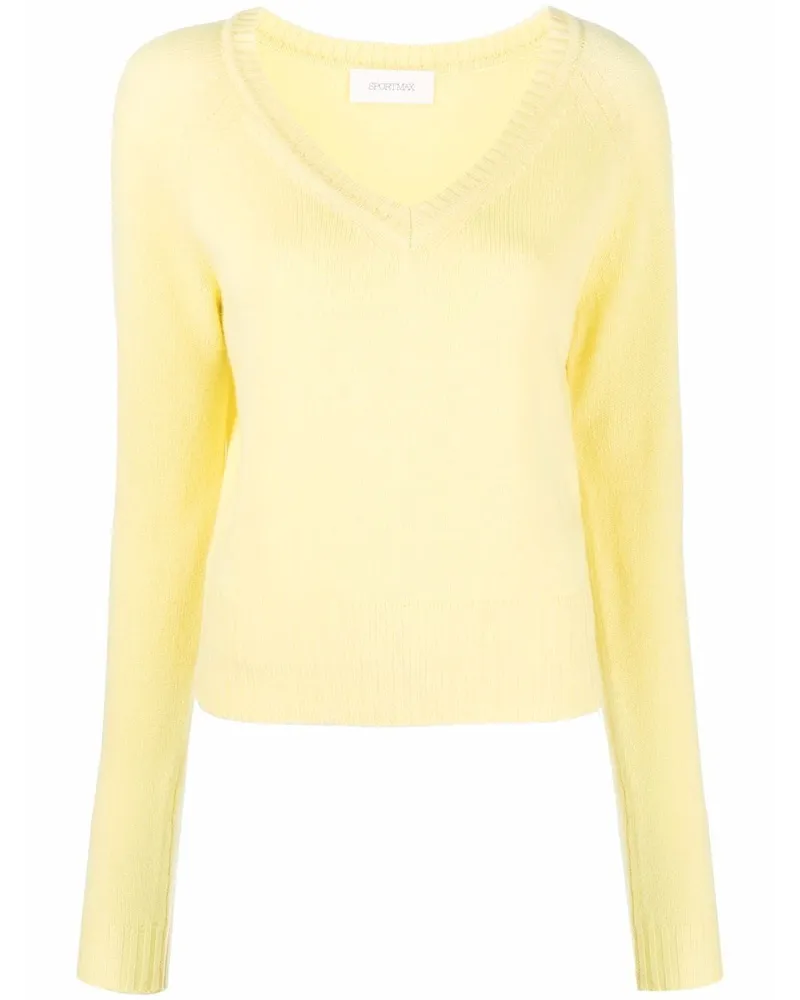 SPORTMAX Schmaler Pullover Gelb