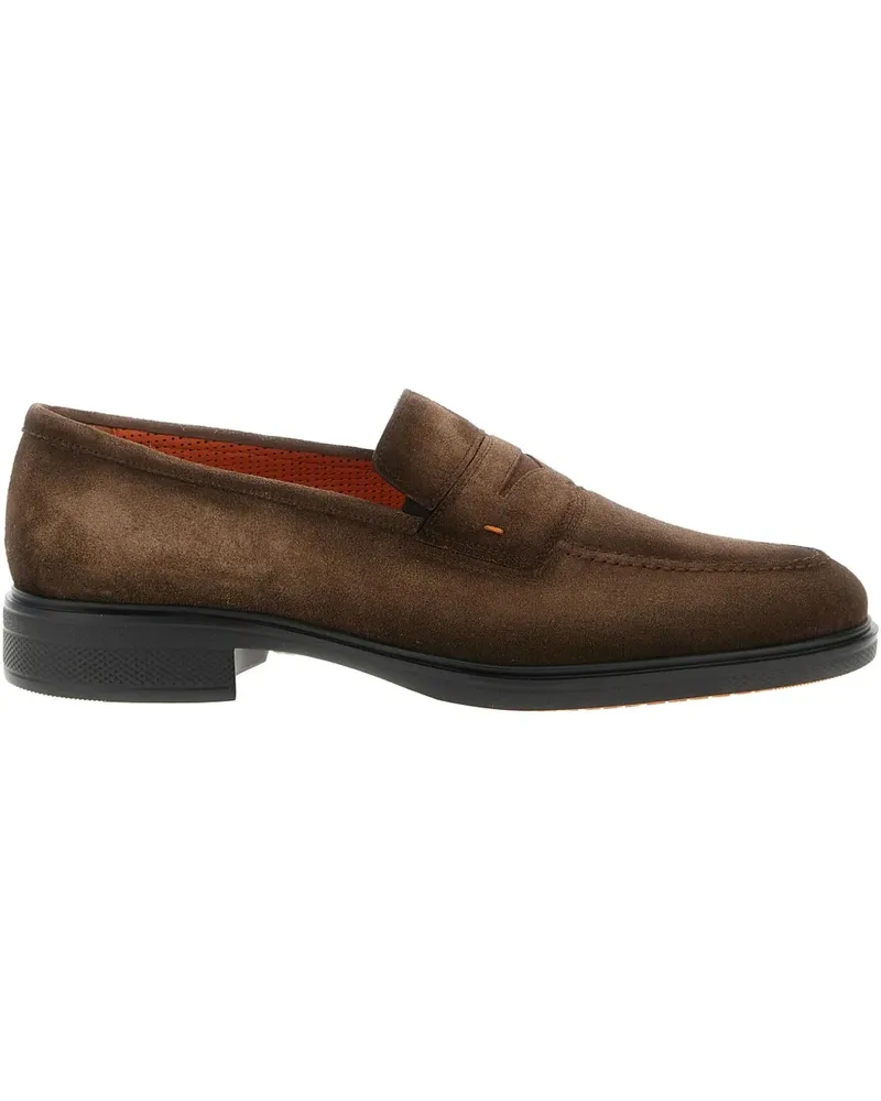 Santoni Loafer aus Wildleder - Braun Braun