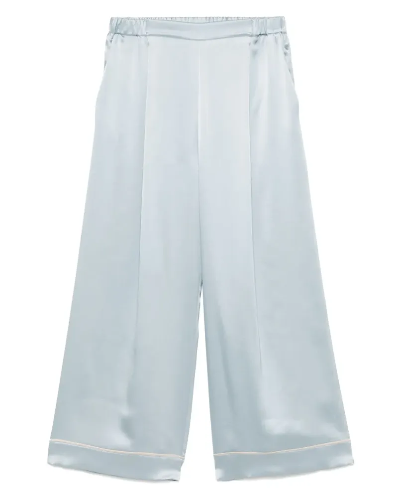 Carine Gilson Pyjama-Hose aus Seidensatin - Blau Blau