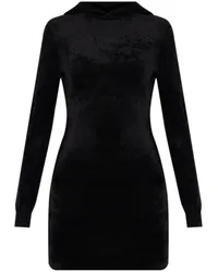 Alexander Wang logo-embossed hoodie mini dress Schwarz