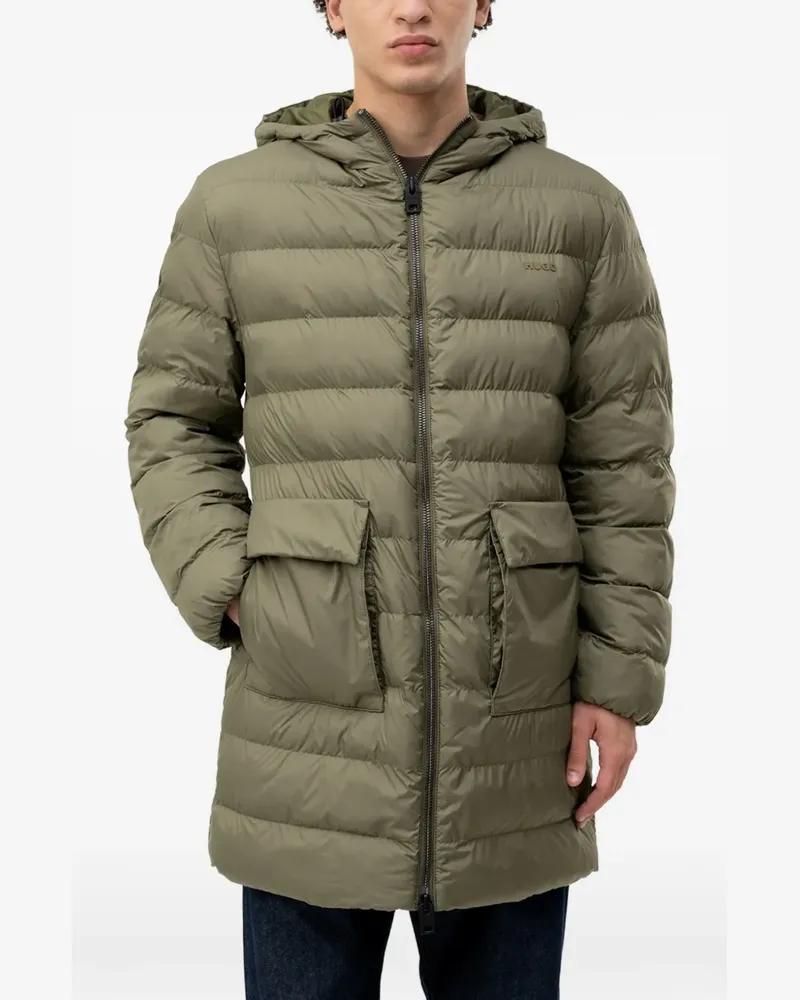 HUGO BOSS quilted hooded padded jacket - Grün Grün