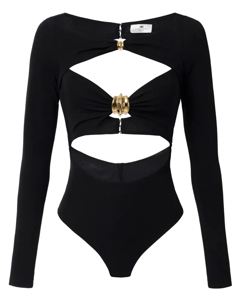 Elisabetta Franchi Body mit Cut-Outs - Schwarz Schwarz