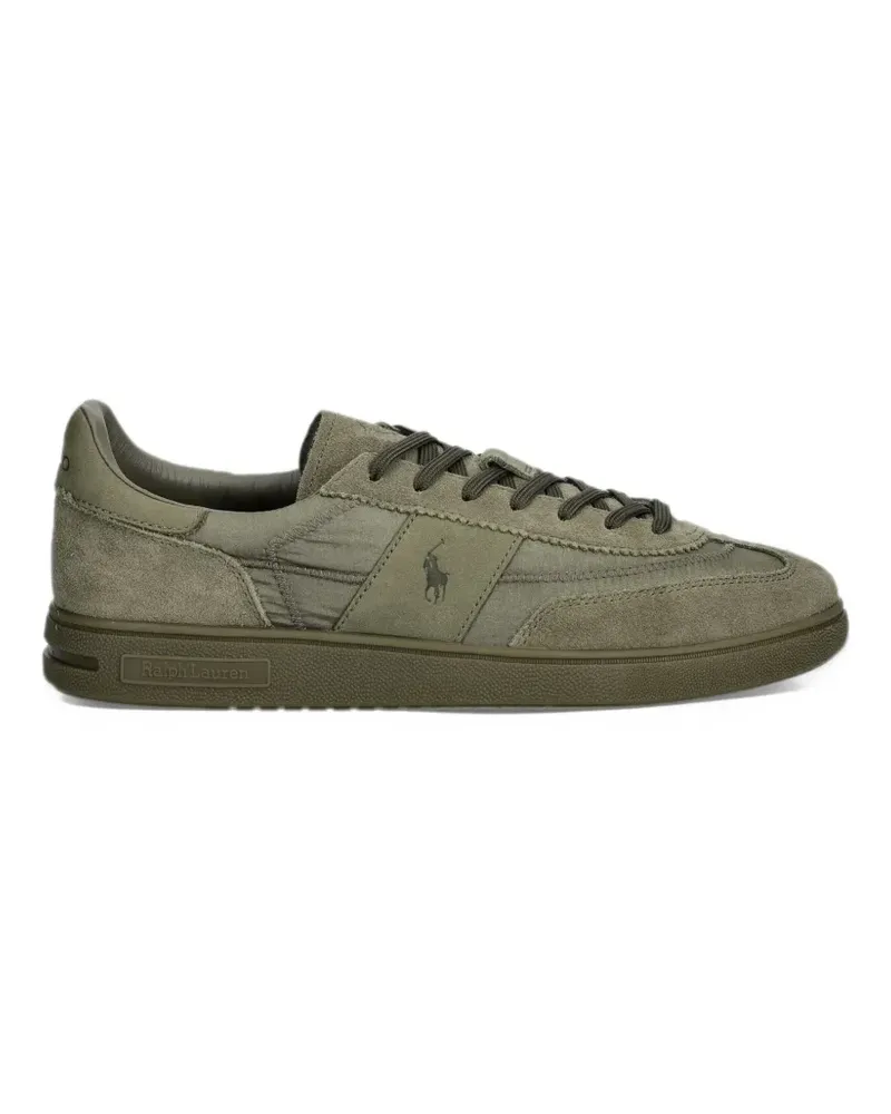 Ralph Lauren Bedford suede-panelled logo-embroidered sneakers - Grün Grün