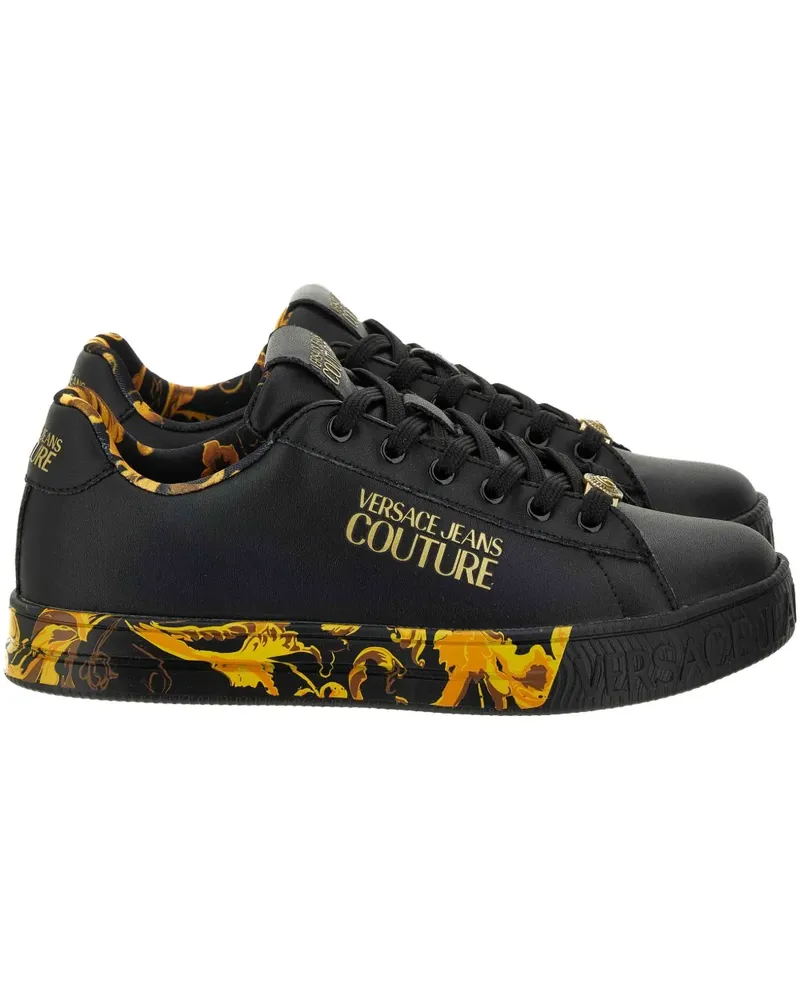 Versace Jeans Sneakers mit Barock-Print - Schwarz Schwarz