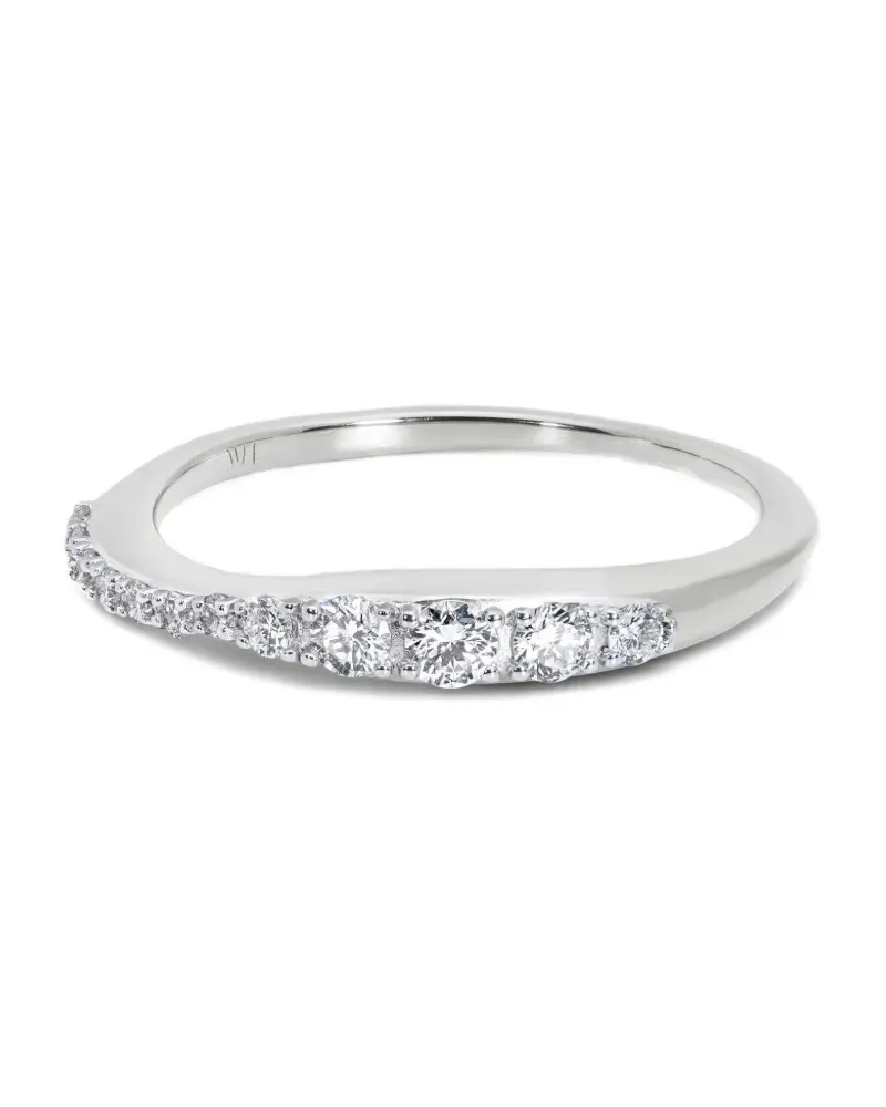 Monica Vinader Ring mit Diamanten - Silber Silber