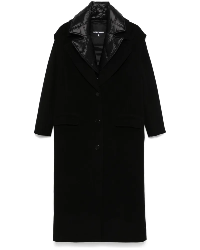Patrizia Pepe Mantel aus Stoff - Schwarz Schwarz