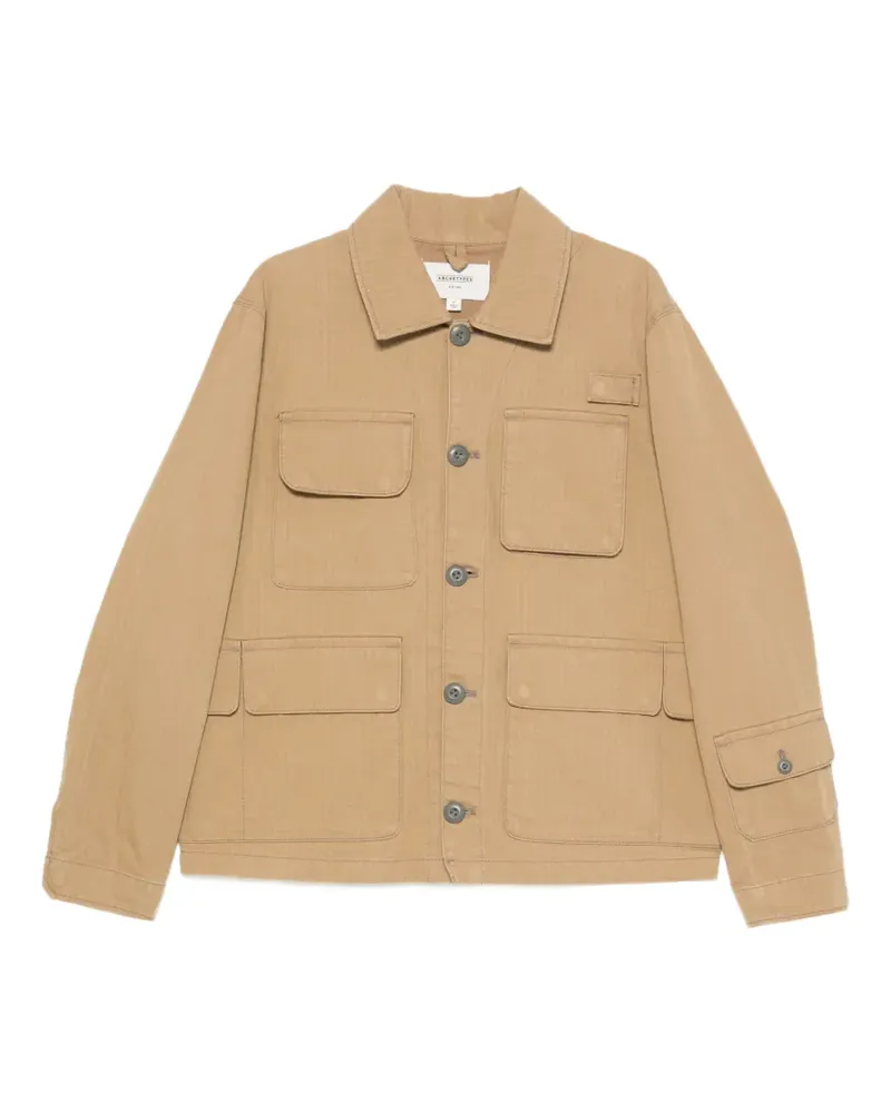G-STAR RAW Fishing multi-pocket herringbone jacket - Nude Nude