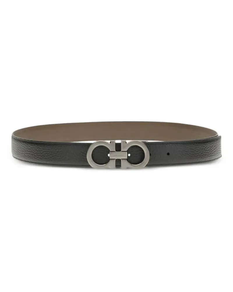 Ferragamo Gancini-buckle leather belt - Schwarz Schwarz