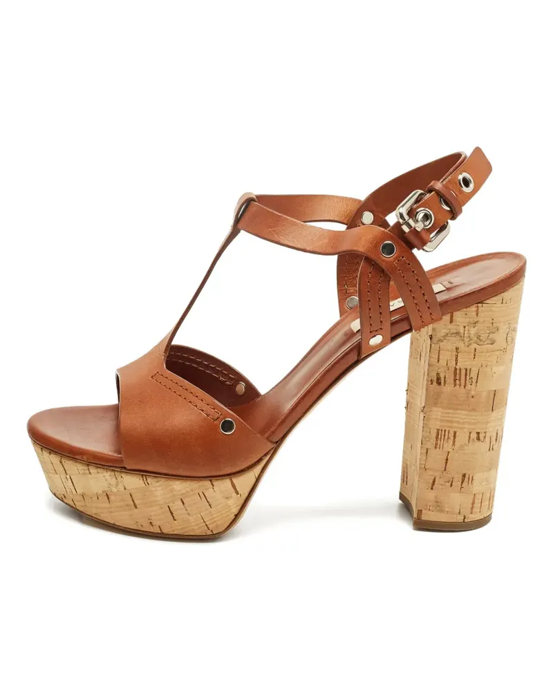 Casadei T-strap platform sandals - Braun Braun