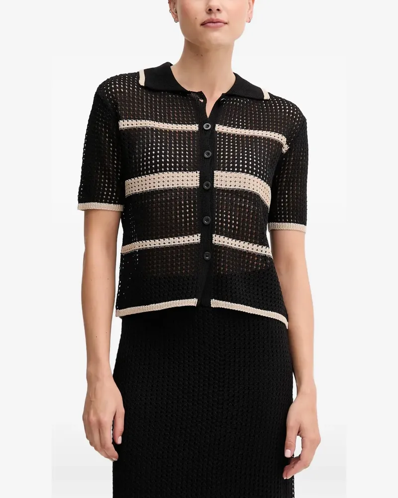 Joseph Ribkoff striped-detail cardigan - Schwarz Schwarz