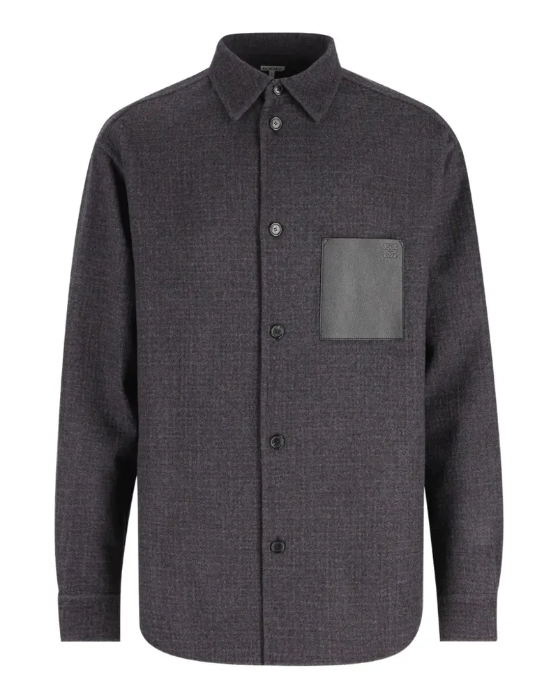 Loewe leather-pocket jacket - Blau Blau