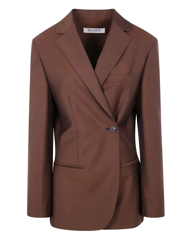 Róhe Zweifarbiger Piqué-Blazer - Braun Braun