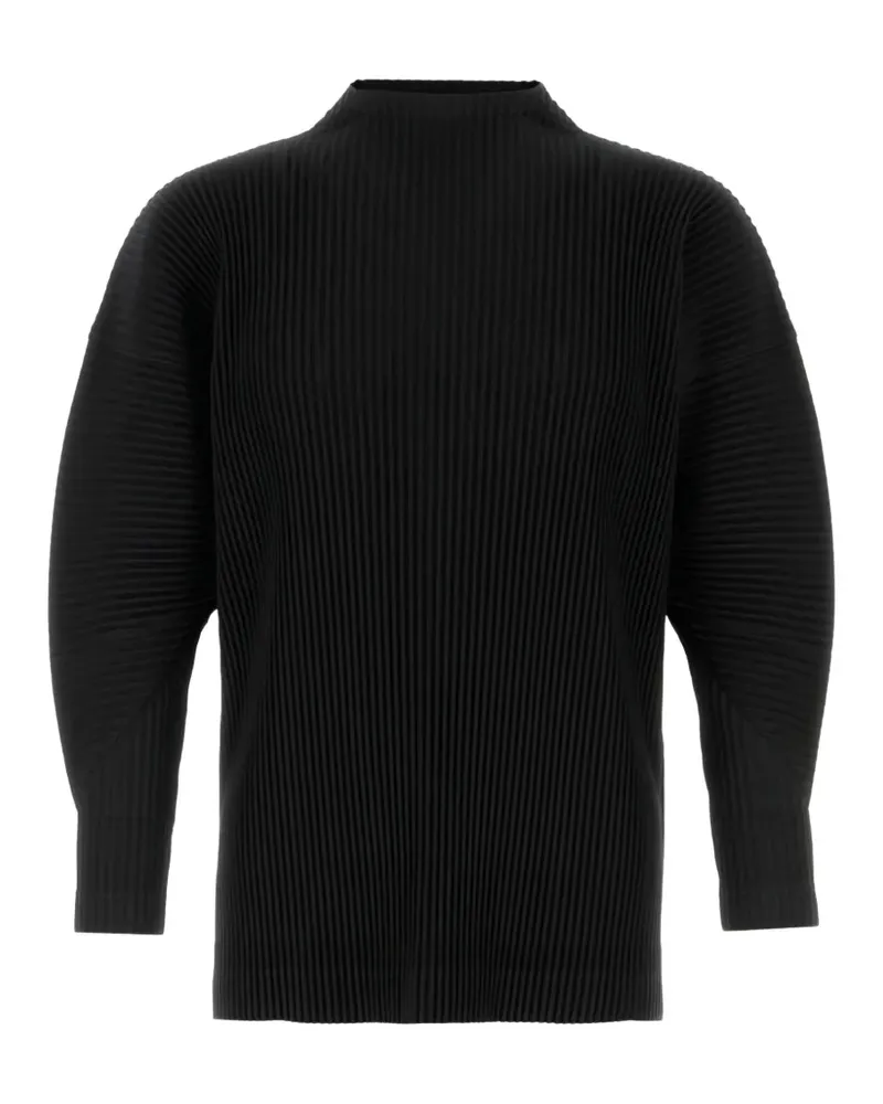 Issey Miyake pleated T-shirt - Schwarz Schwarz