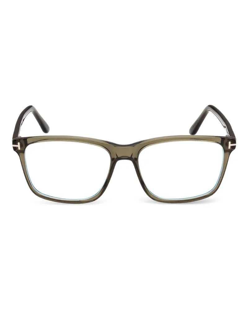 Tom Ford T-logo square-frame glasses - Grün Grün